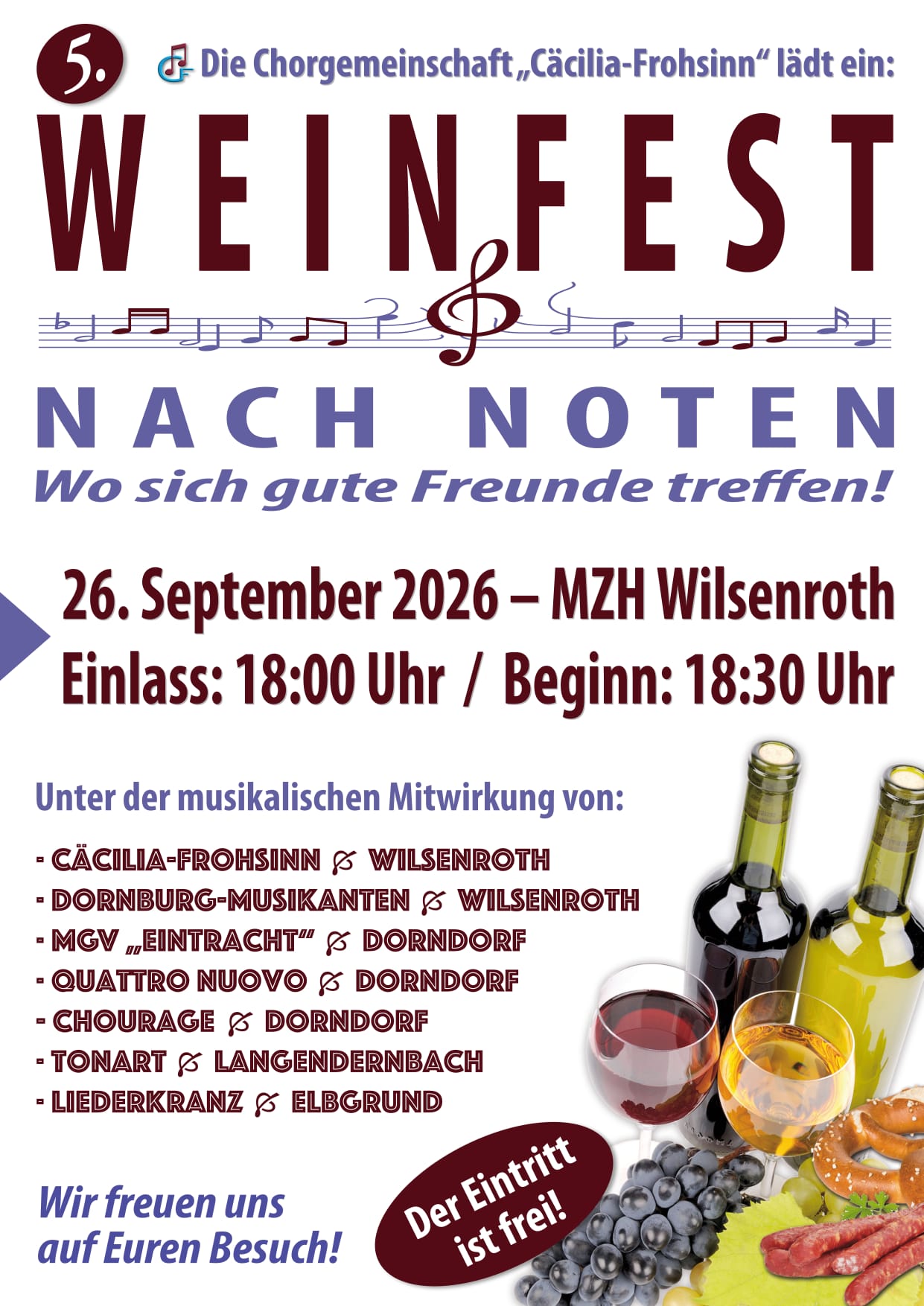 Weinfest „Nach Noten“ in Wilsenroth