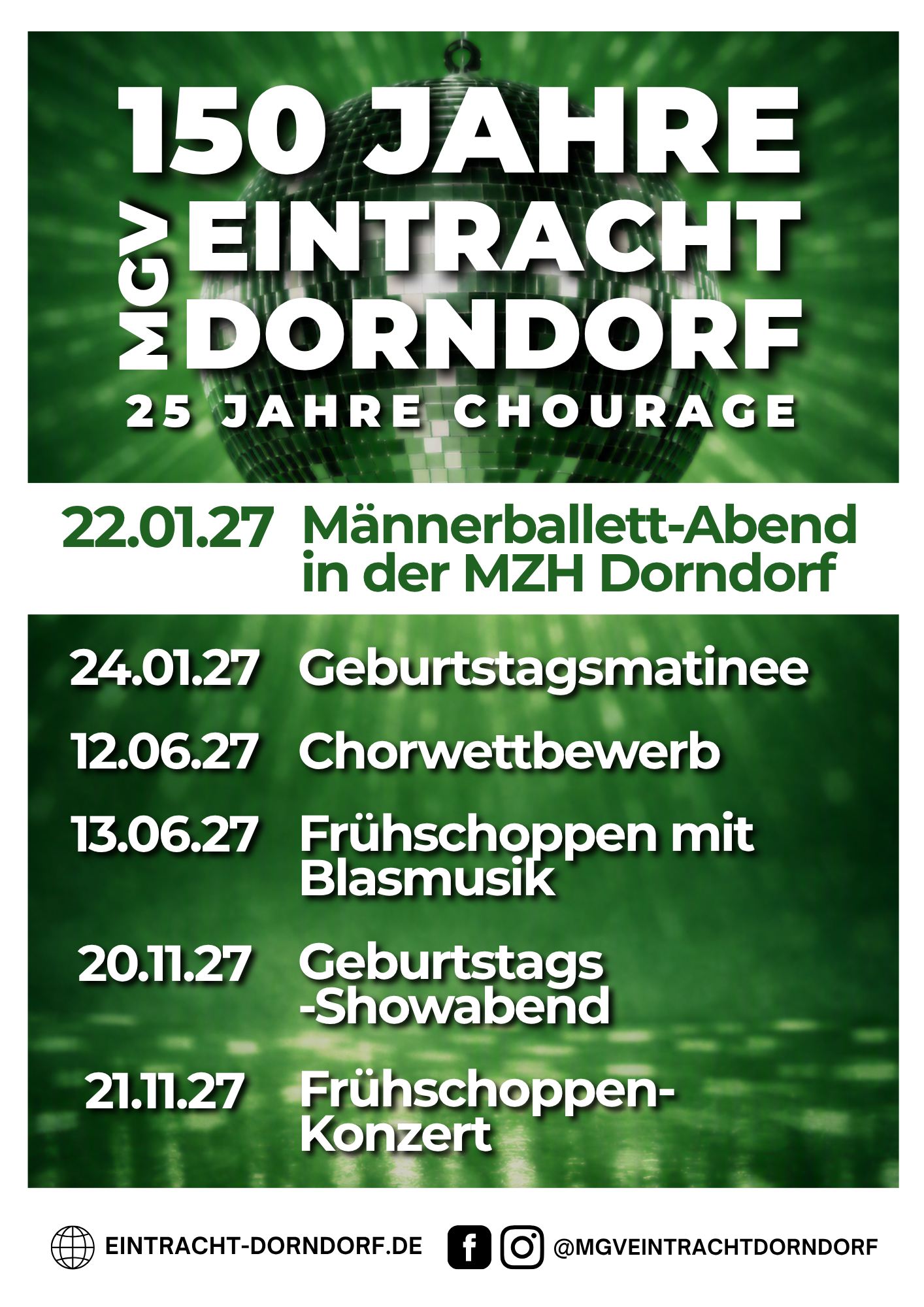 Männerballett-Abend des MGV zum Vereinsjubiläum am 22.01.27